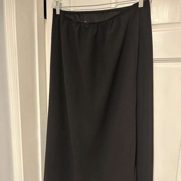 MSK Maxi Black Evening Skirt Two-Layers - Picture 5 of 5